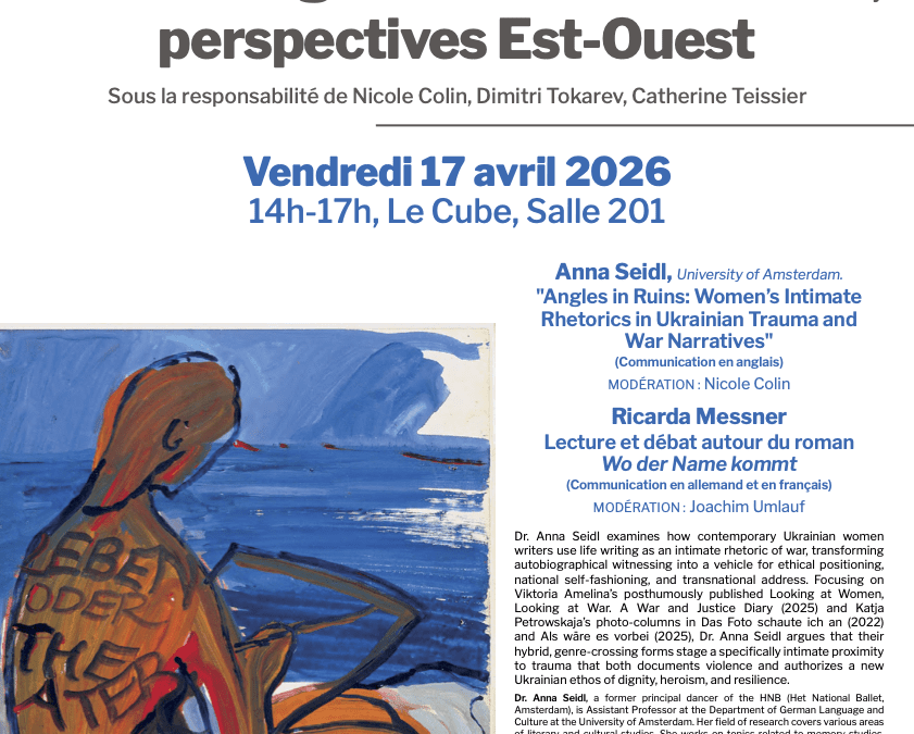 ECHANGES. Séminaire Life Writing – Les écritures de soi, perspectives Est-Ouest